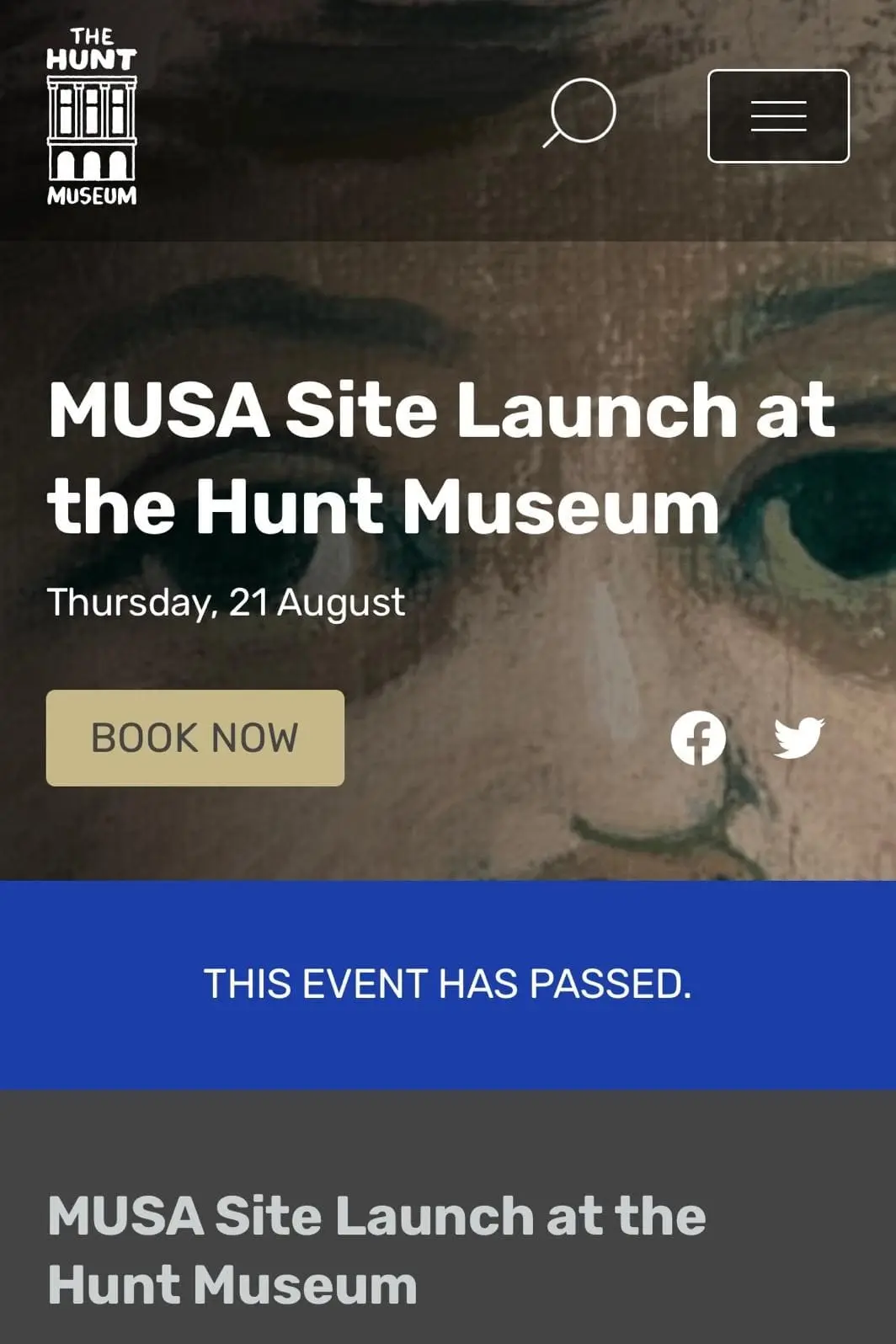 MUSA on The Hunt Museum's website